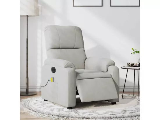 Fauteuil inclinable massant électrique gris clair
