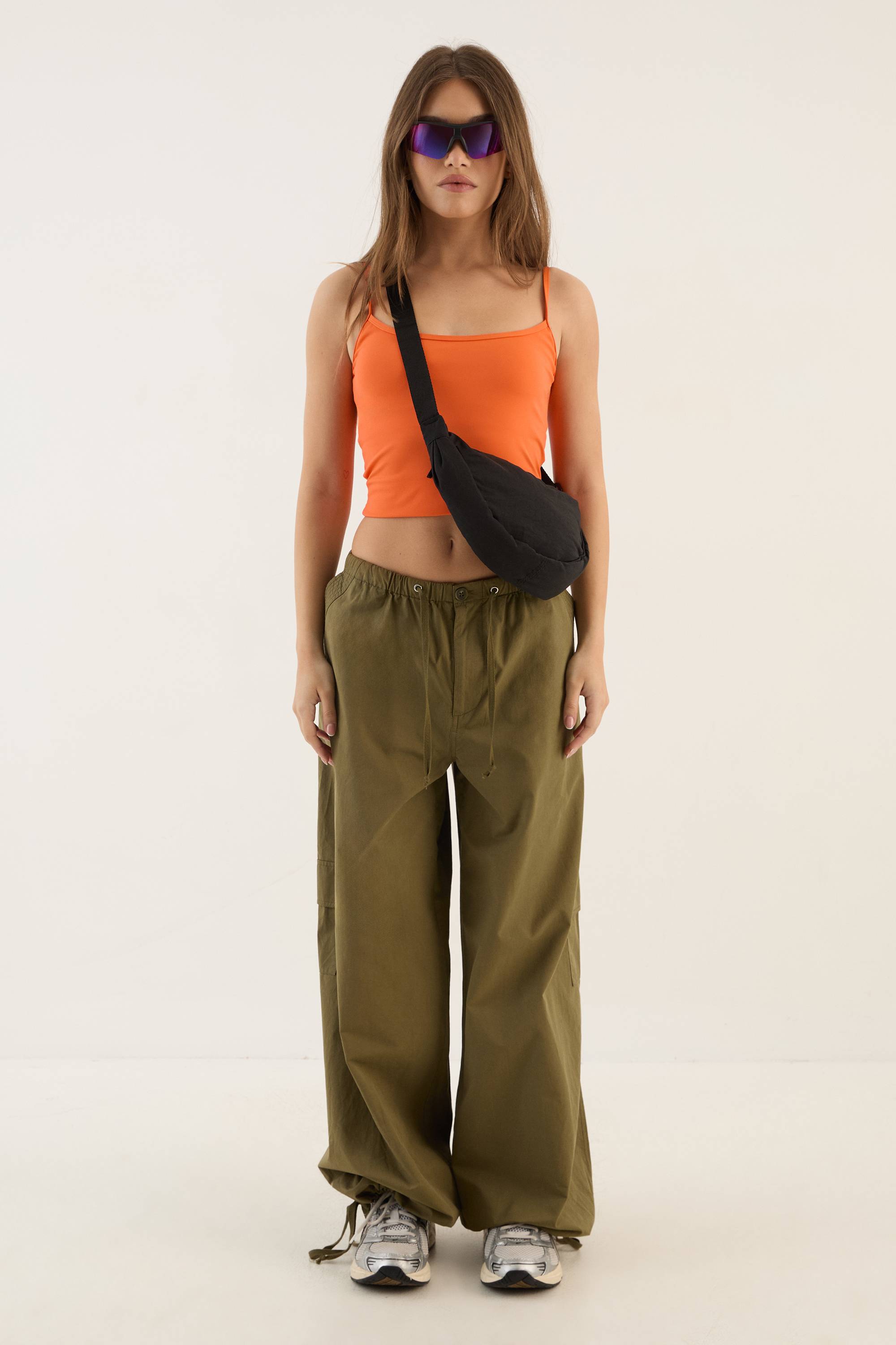 Pantalon Cargo En Sergé Délavé Dsgn Studio