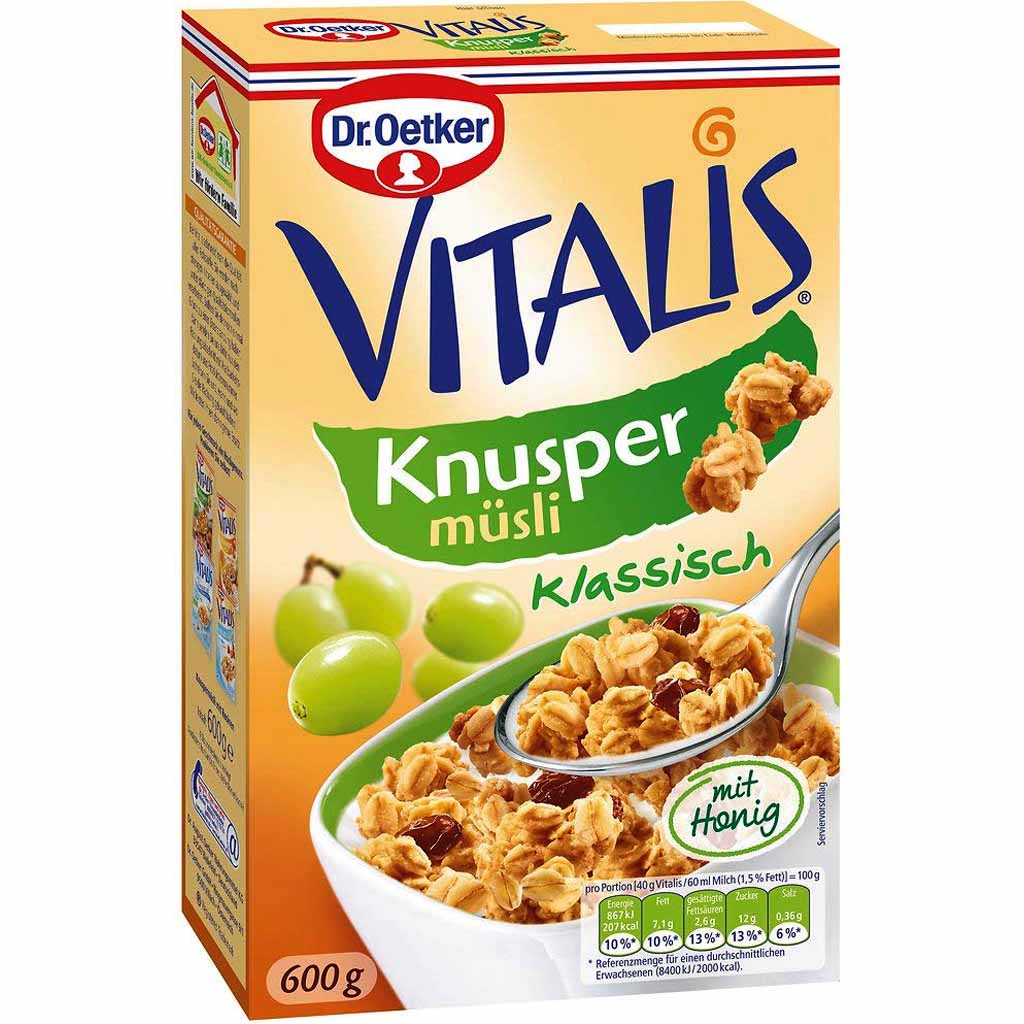 Dr.Oetker VITALIS Knusper Müsli Klassisch 600g MHD:30.11.25