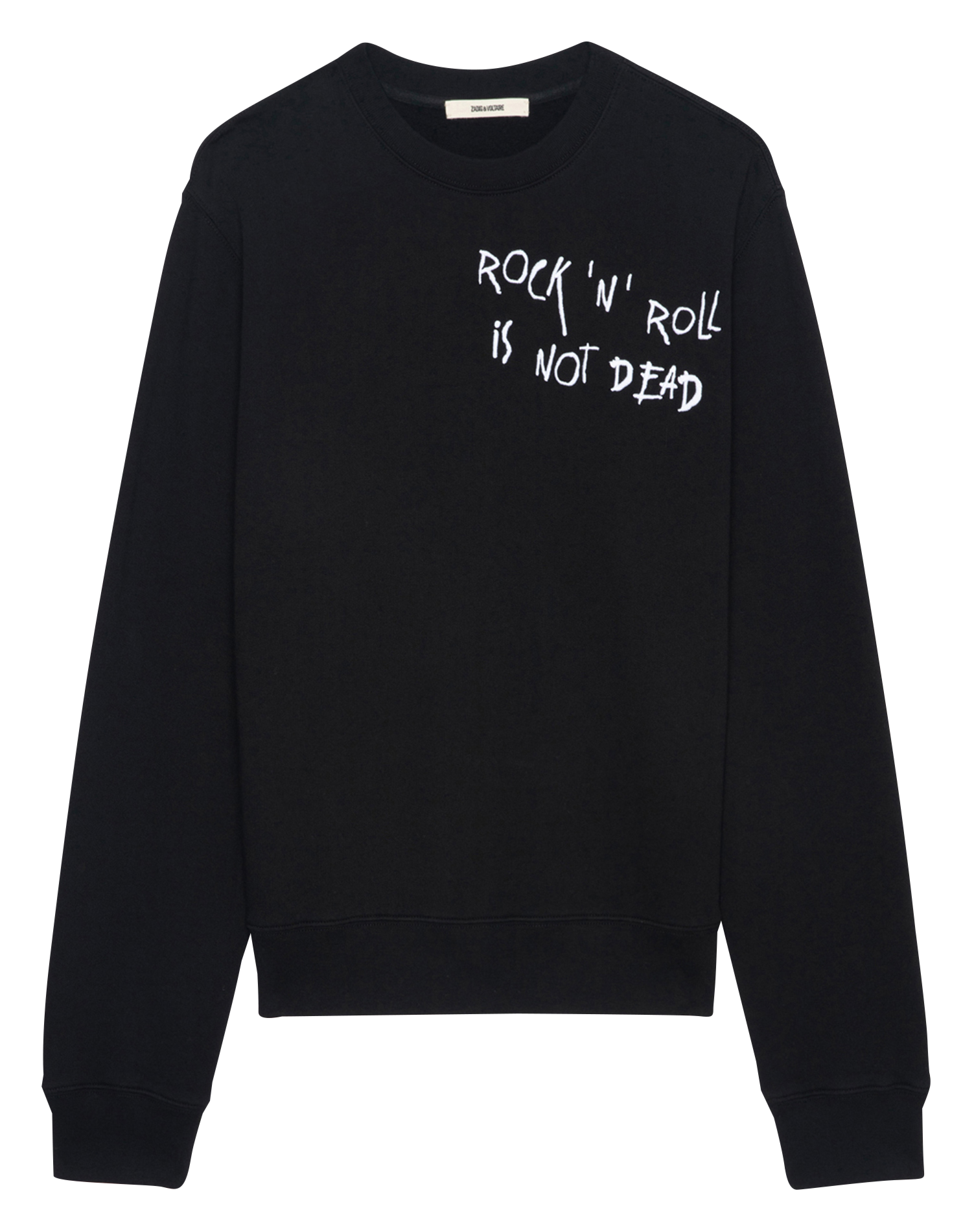 AIME MO ROCK N ROLL - Sweat brodé en coton| Noir