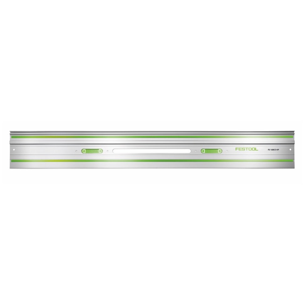 Festool FS 1400/2-KP geleiderail 1400 mm voor hand-, inval- en decoupeerzagen / bovenfrezen + FS/2-AW afbuigplaat