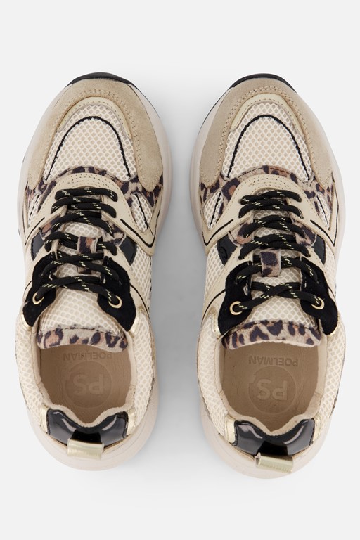 PS Poelman Sneakers beige Leer