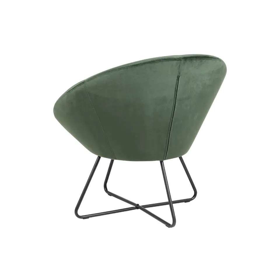 Fauteuil Forli - fluweel - groen