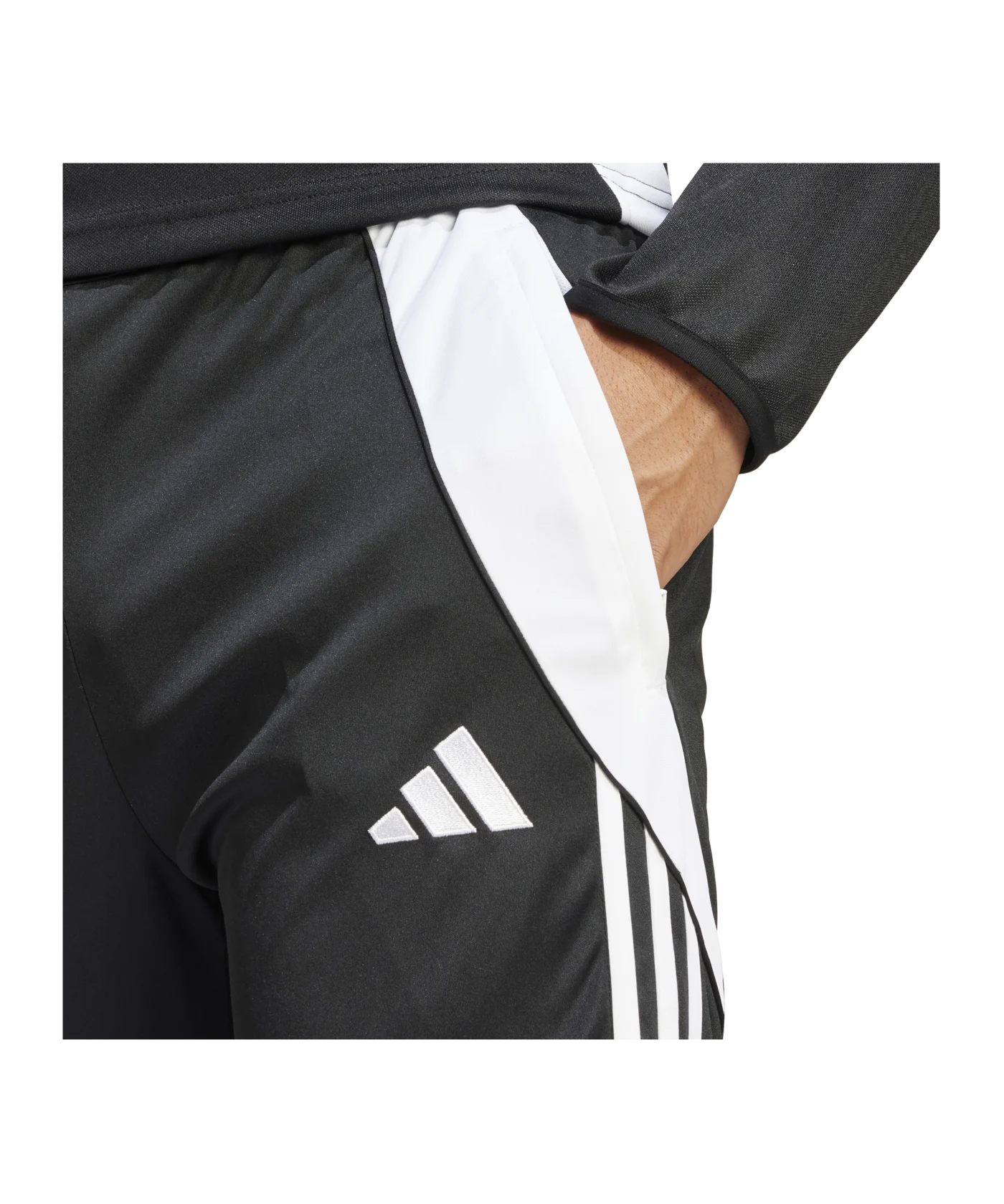 adidas Tiro 24 3/4 Trainingshose Schwarz Weiss