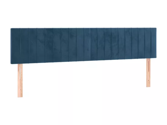 Sommier tapissier matelas et LED Bleu foncé 180x200 cm Velours