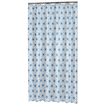 Sealskin douchegordijn Triangles blauw 180x200 cm
