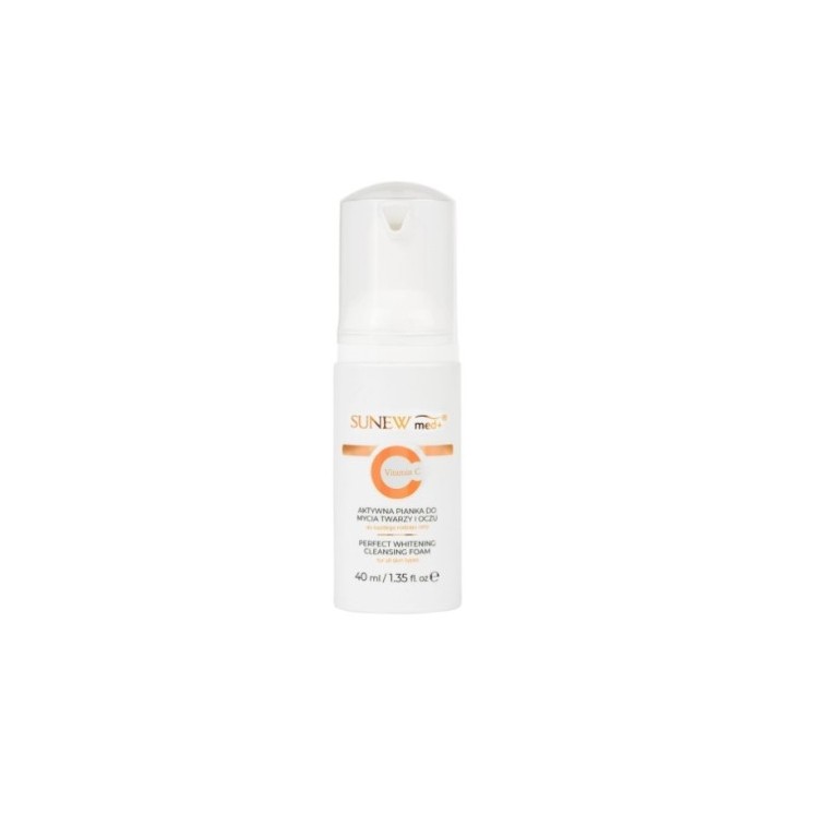 Sunew Med+ Vitamin C aktiv Reinigungsschaum zum Entfernen von Make-up für Gesicht und Augen 40 ml