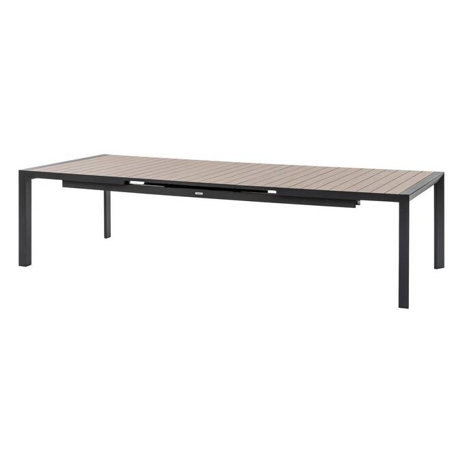 Table de jardin extensible ÉVASION Effet bois Honey & Graphite