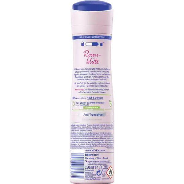 Anti-Transpirant Spray Rosenblüte