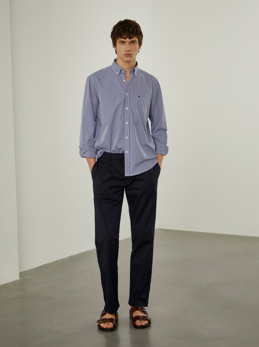Camisa aos quadrados regular fit