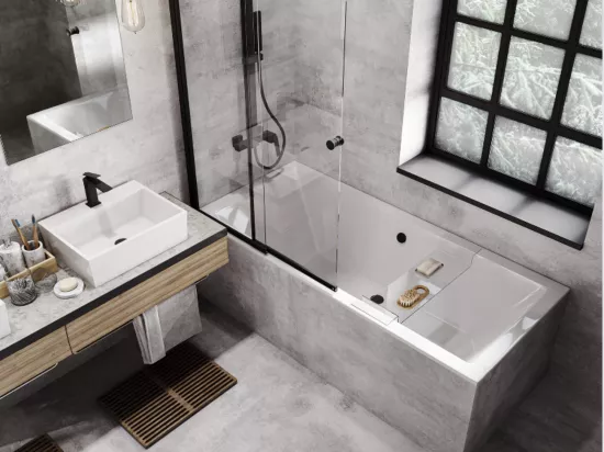 Baignoire EMILIA ultra-slim 155-165-170-175-180-190 cm - Dimensions baignoire: 165 x 75 cm