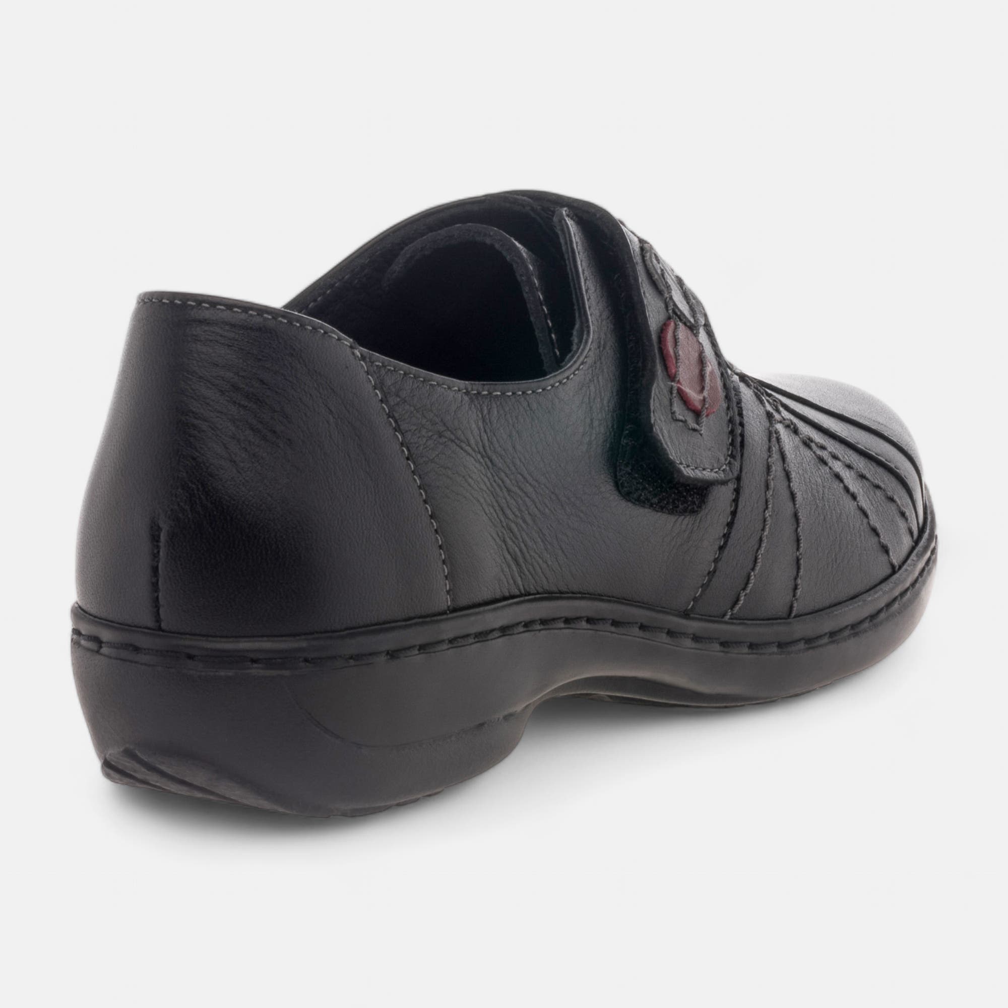 Escarpins pieds sensibles Femme en cuir noir