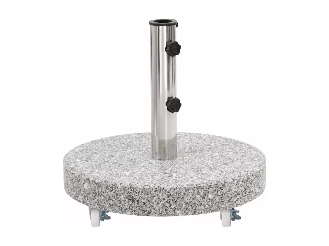 Socle de parasol Granite 30 kg Rond Gris