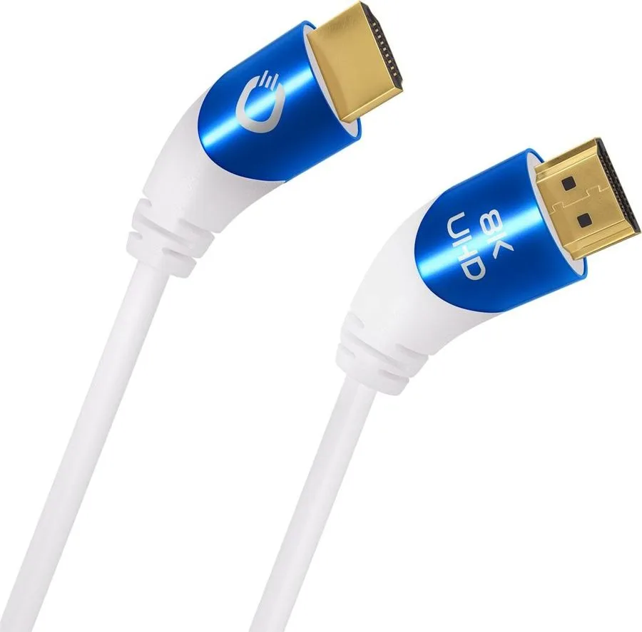 Oehlbach Shape Magic UHD 40 Blanc (2 m) Câbles HDMI