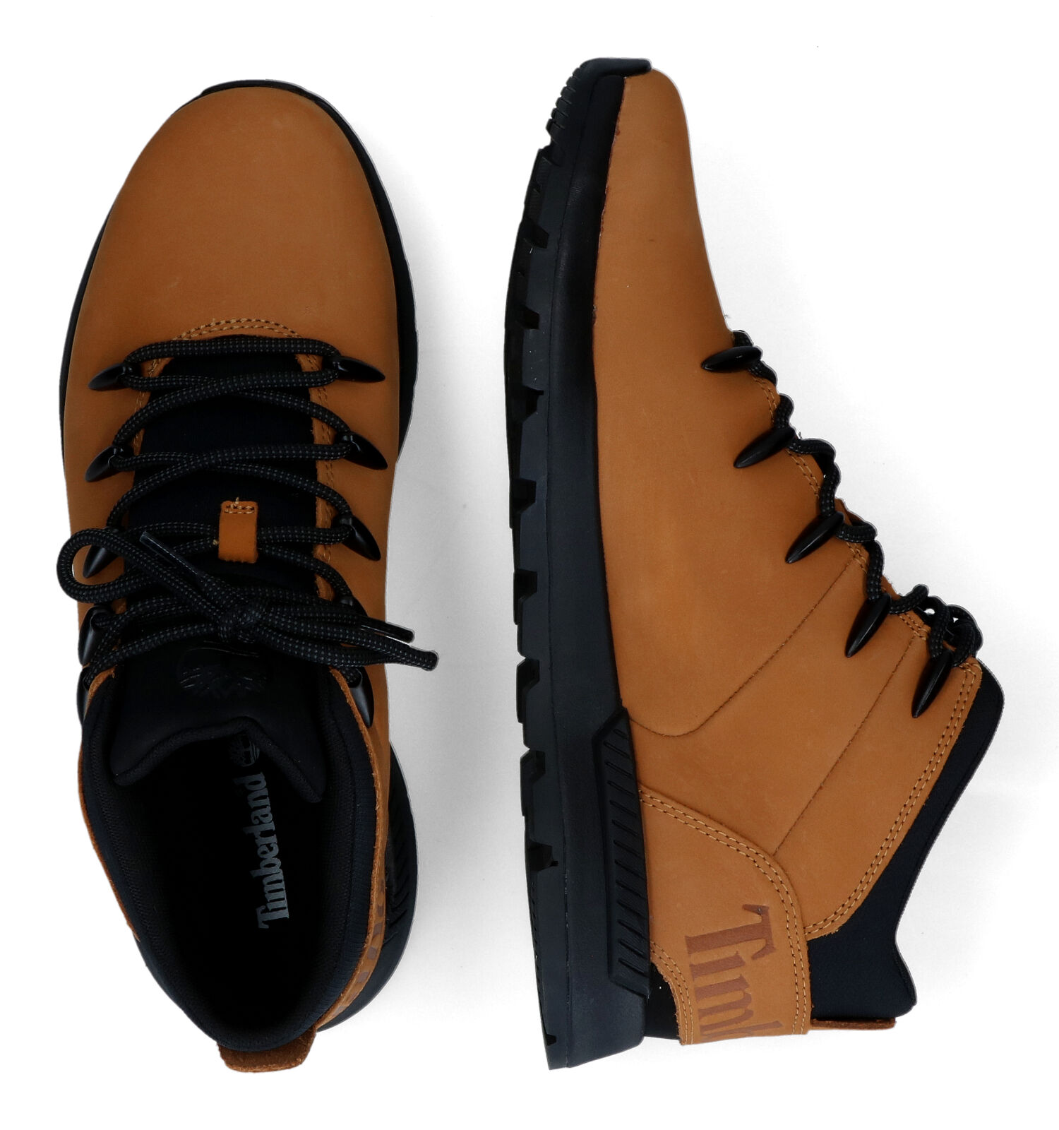 Hoge schoenen cognac