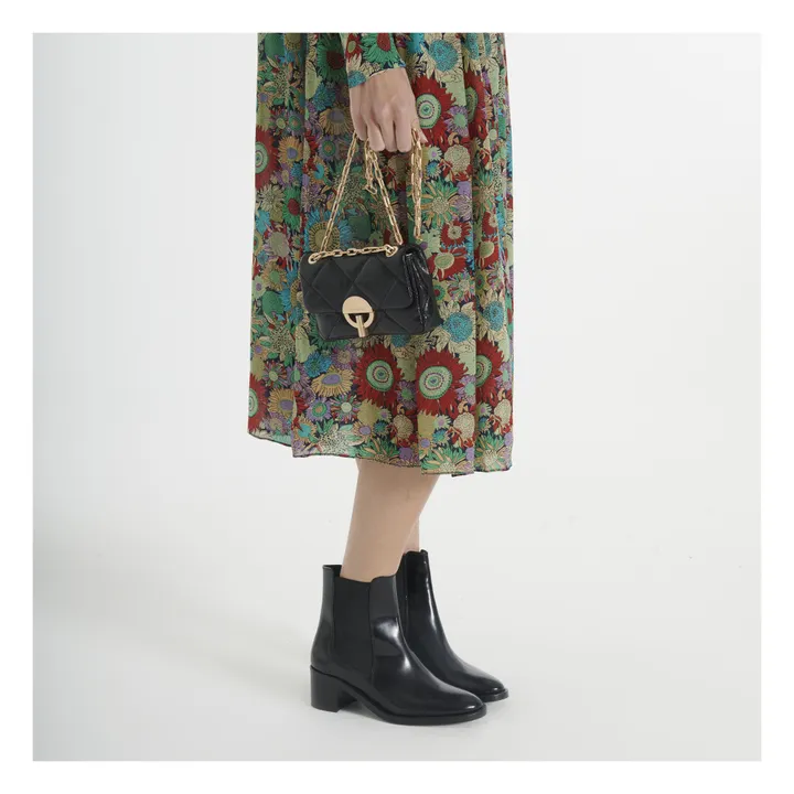 Vanessa Bruno Sac Nano Moon Cuir Craquelé | Noir