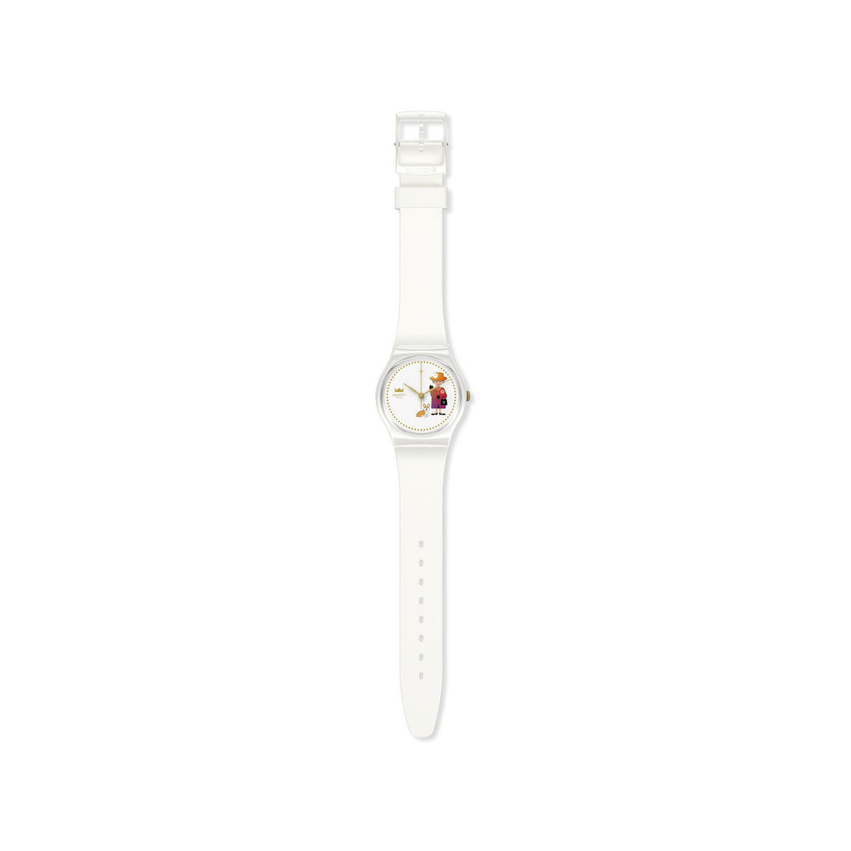 Montre Swatch Gent How Majestic mixte plastique silicone blanc