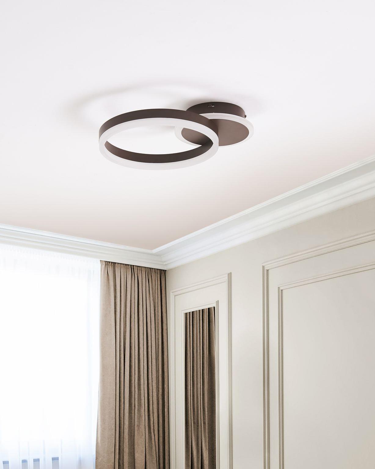 LED plafondlamp GLYDE Metaal Donkerbruin