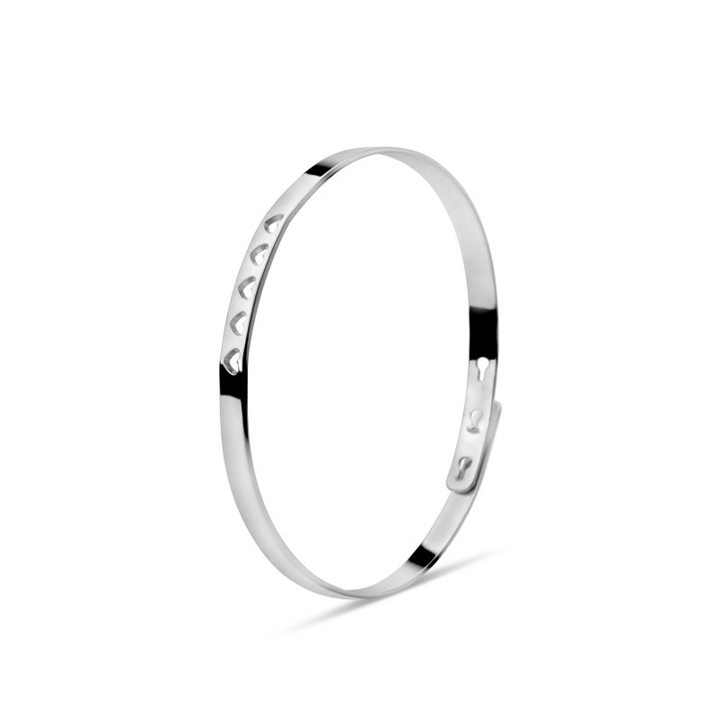 Jonc argent 925 5 Coeurs