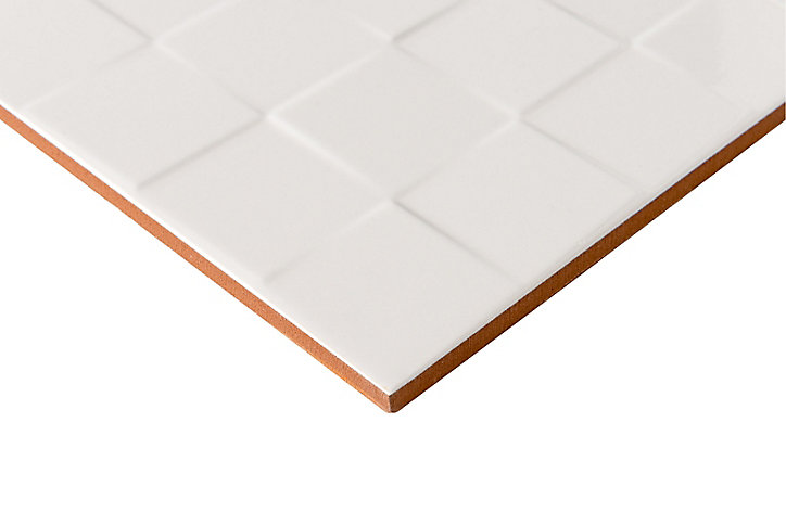 Carrelage mural blanc cassé 25x40cm Alexandrina décor 3D