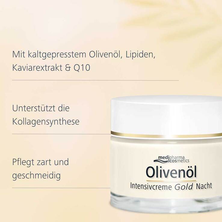 Olivenöl Intensivcreme Gold Zell-Aktiv Nachtcreme, 50 ml