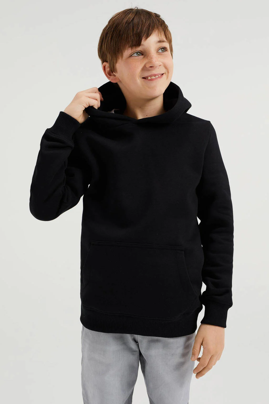 WE Fashion unisex hoodie zwart