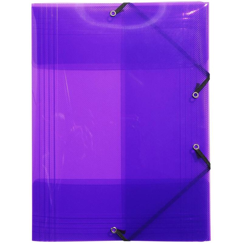 Chemise à élastique 3 rabats Polypropylène 5/10e Crystal Colours - A4 - Couleurs assorties