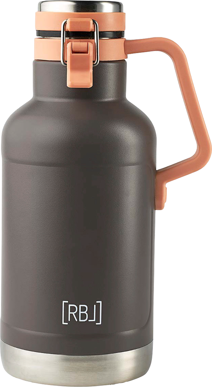 Rebel Outdoor Isolierflasche aus doppelwandigem Edelstahl 1900 ml braun rosa