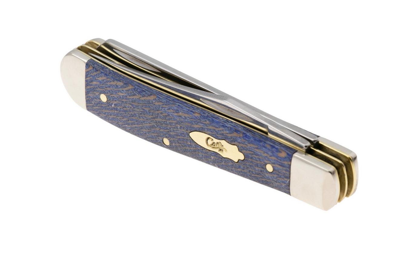 Case Mini Trapper Blue Smooth Sycamore Wood, 63731, 7207 SS zakmes