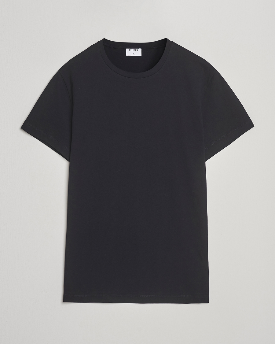 Filippa K Lightweight Cotton Crew Neck T-Shirt Black
