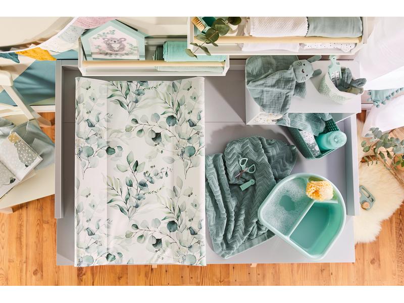 Rotho Babydesign Wickelkissen mit Keil Natural Leaves 50 x Wickelunterlage mit Keil Natural Leaves 50 x 70 cm
