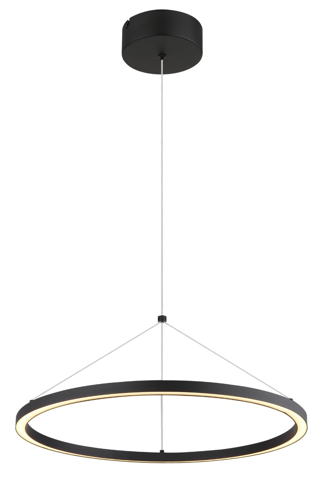 LED-Hängeleuchte - schwarz matt - opal - Memoryfunktion
