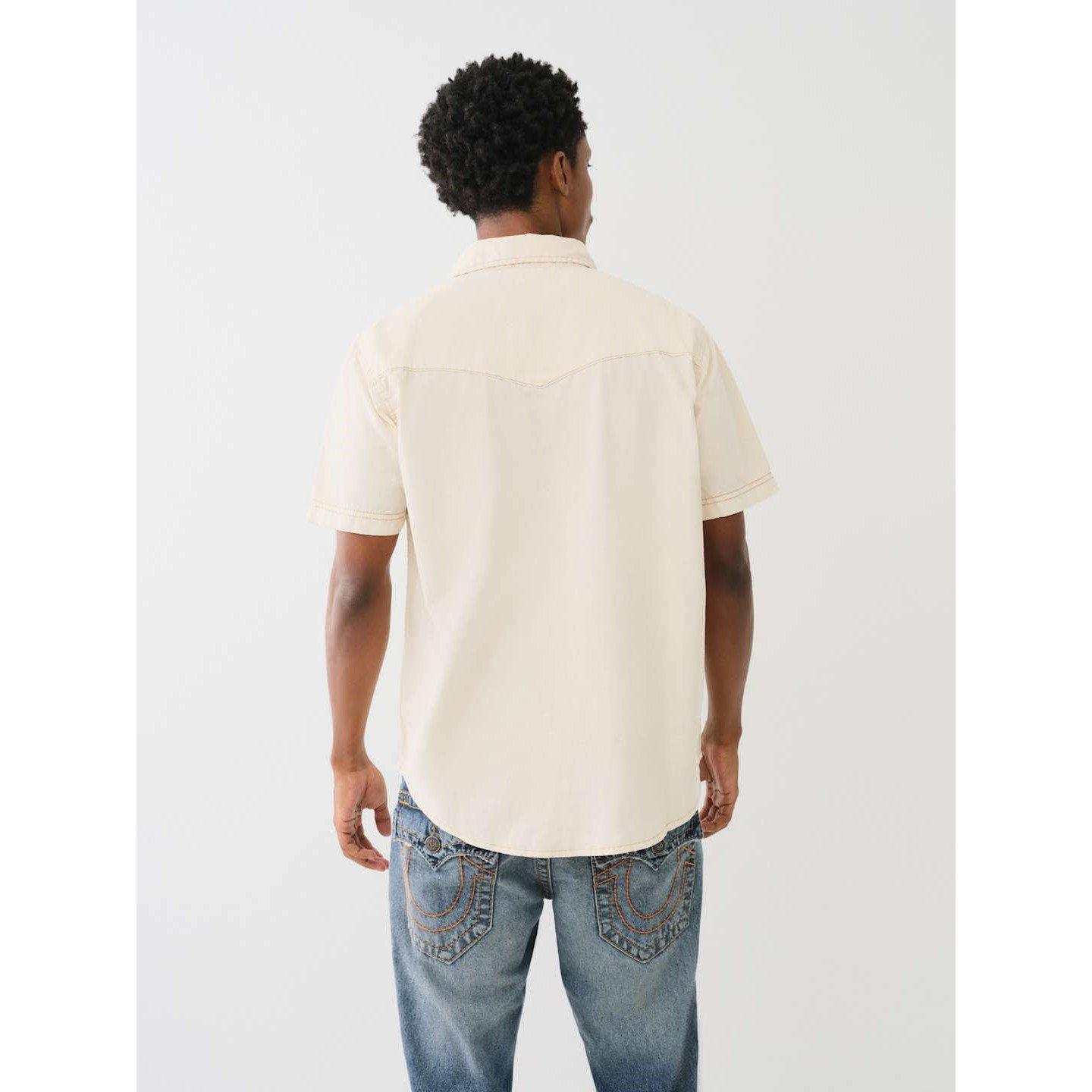 True Religion TR Short Sleeve Dyed Western Shirt Mens