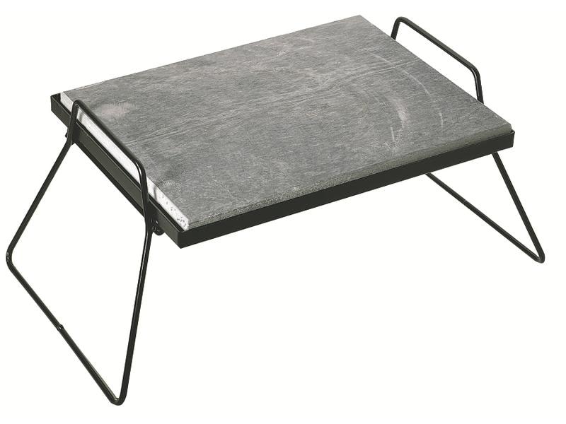 Nouvel Grillstein mit Tragegestell, 60 x 33 x 8 cm Steingrill mit Füssen
