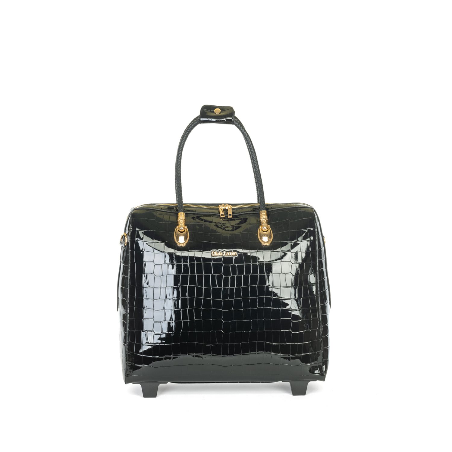 Olivia Lauren Alice Business Trolley croco zwart