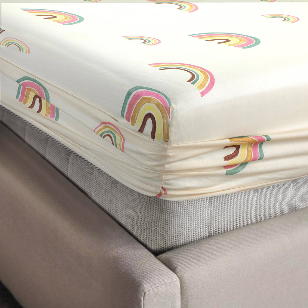 kinderhoeslaken regenboog (90x200 cm)