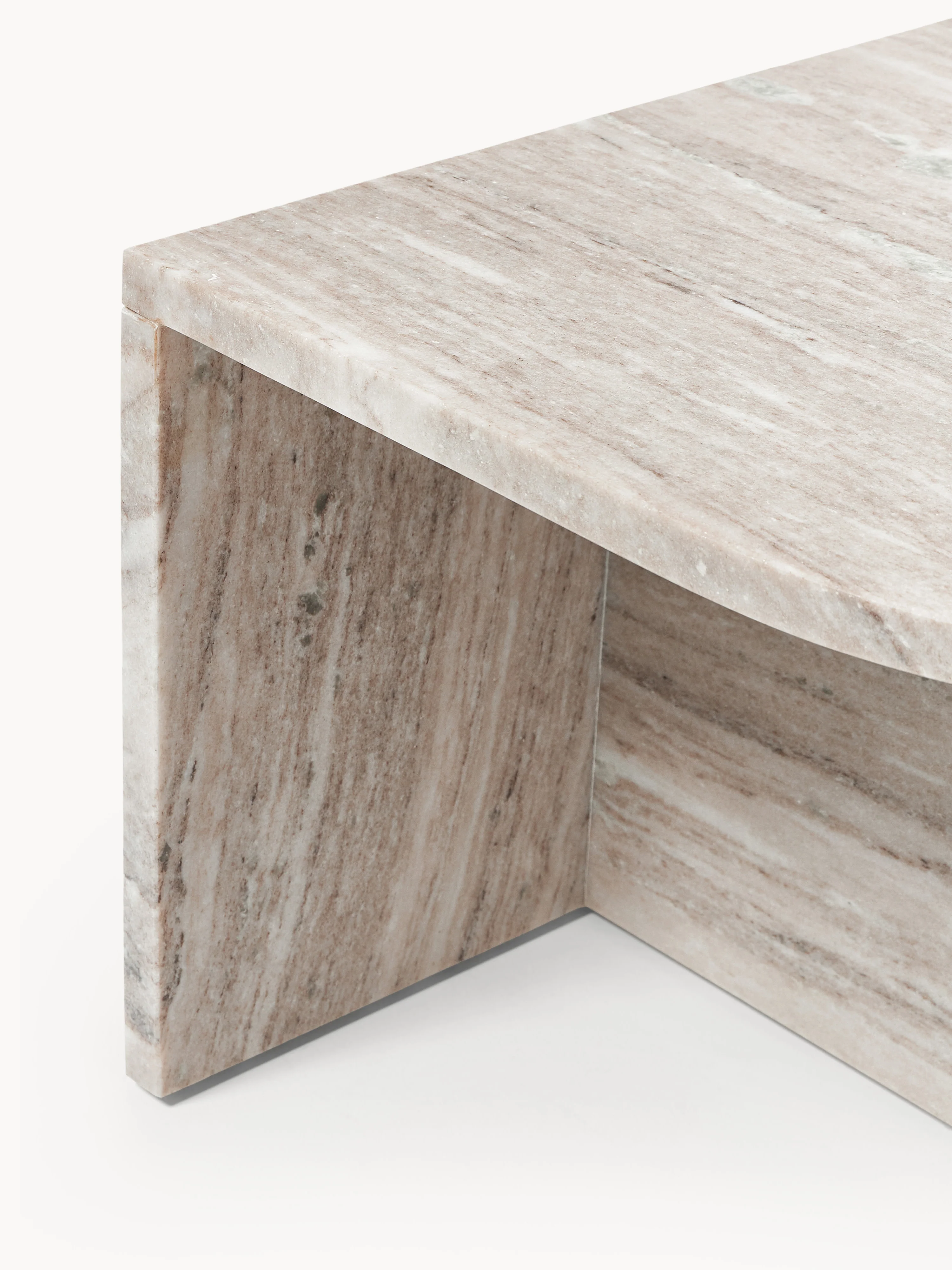 Ovale marmeren salontafel Leander