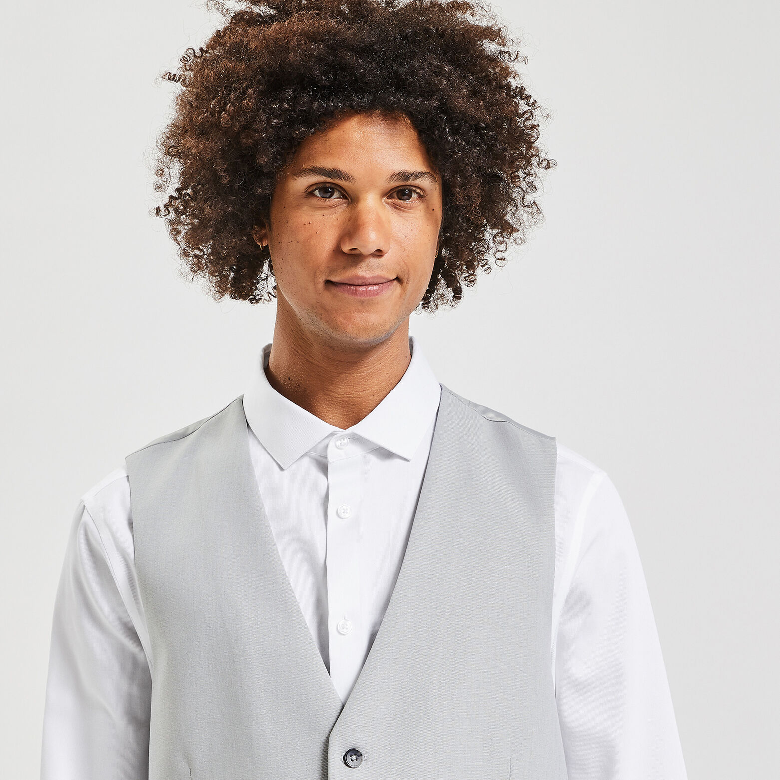 Gilet de costume bi-ton Gris clair