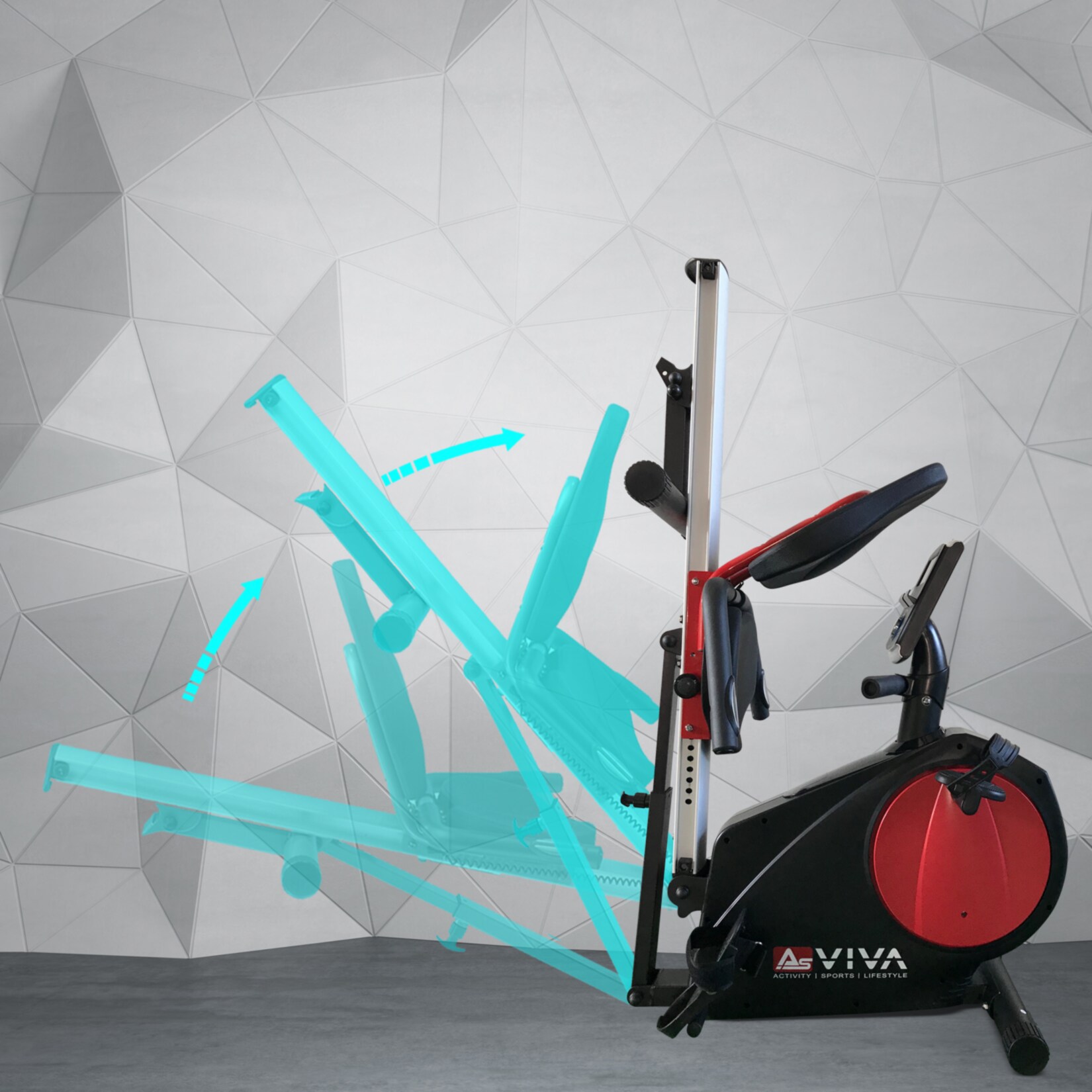 Rudergerät & Liegeergometer AsVIVA 2 in 1 RA6