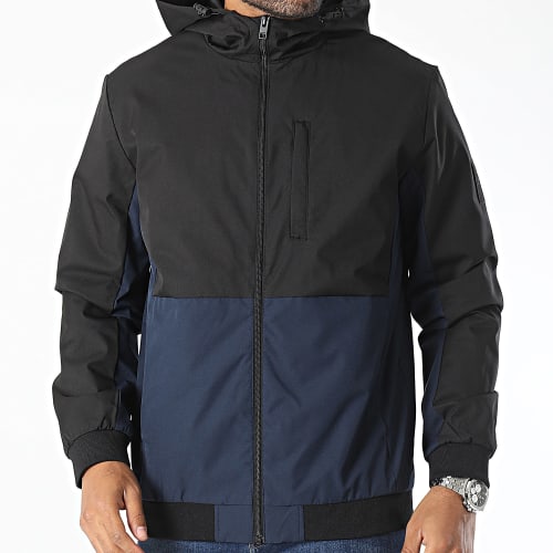 Veste Zippée Capuche Beam Bleu Marine Noir