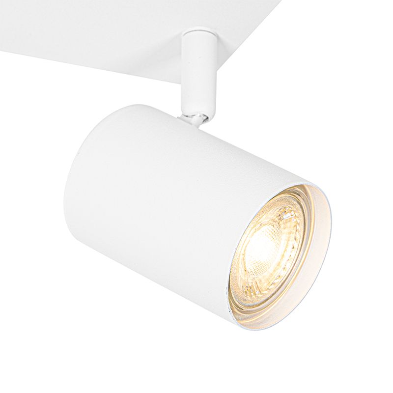 Moderne plafondlamp wit 2-lichts verstelbaar rechthoekig - Jeana