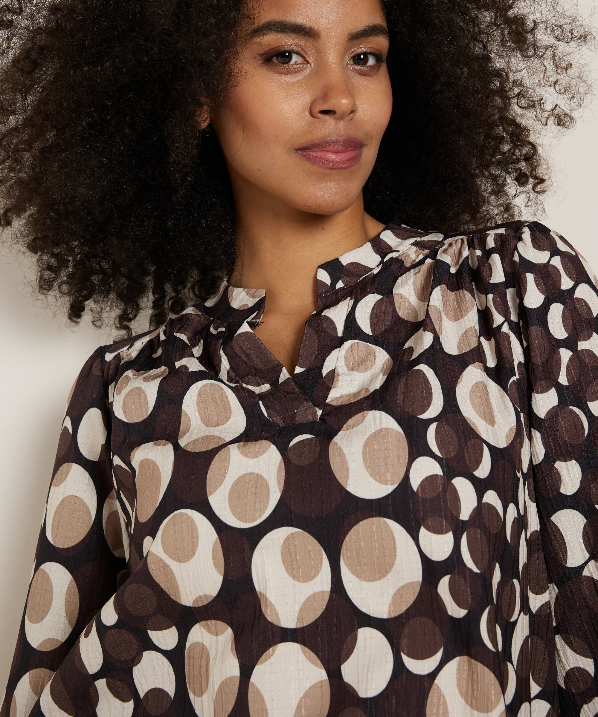 top met stippenprint