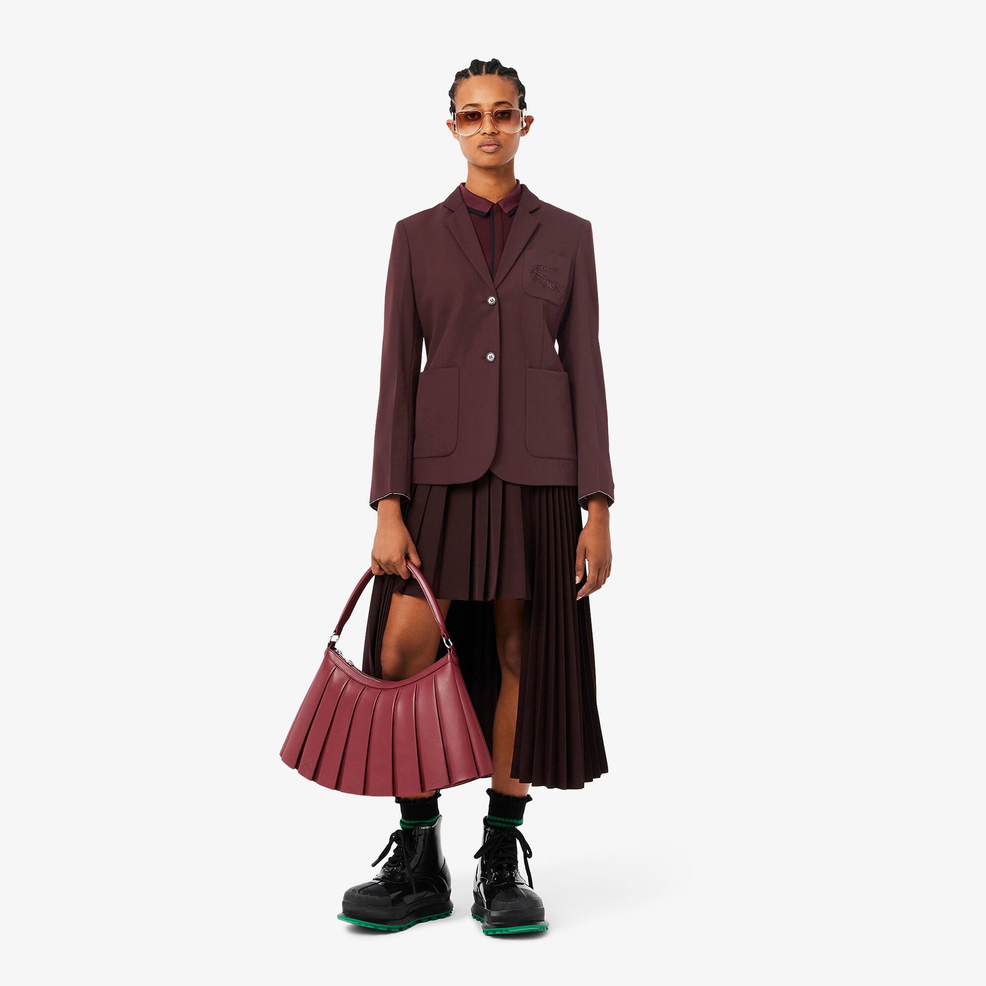 Blazer en twill Défilé AH24 Bordeaux