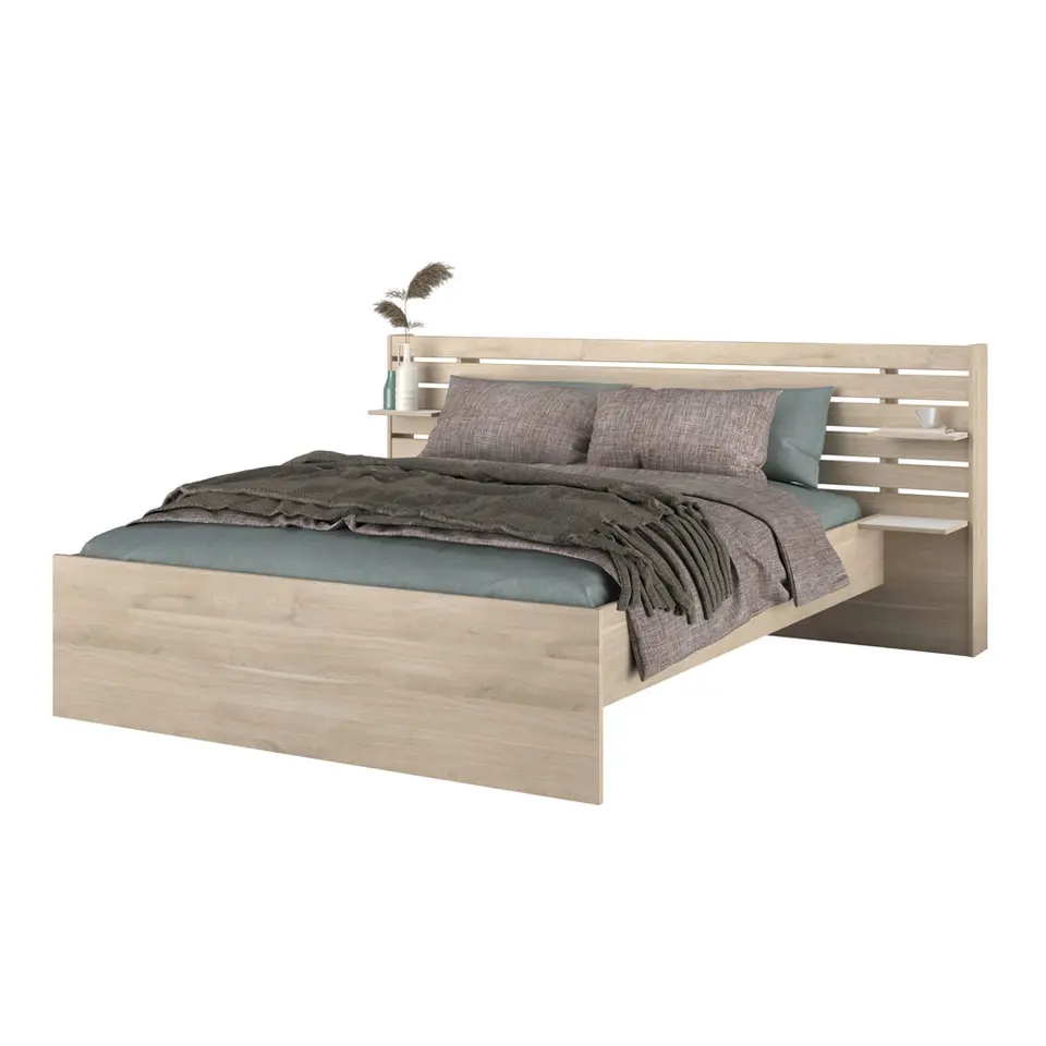 Bed Evi - eikenkleur - 180x200 cm