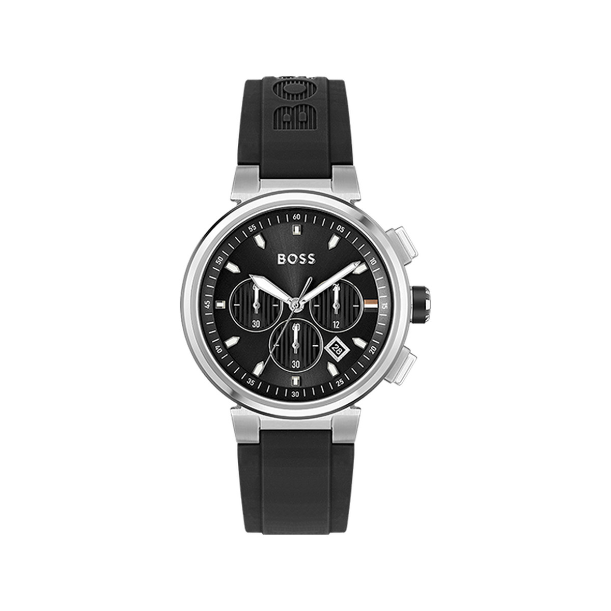 Montre BOSS One homme acier bracelet silicone noir