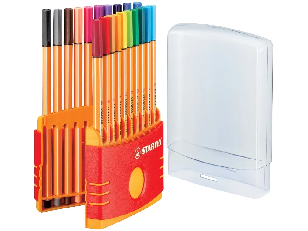 Fineliner Stabilo Point 88 Color Parade 0,4 mm - med 20 stk. ass. farver
