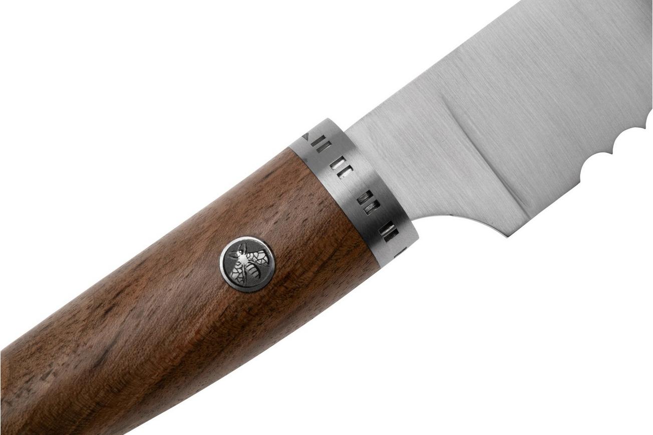 Laguiole en Aubrac Gourmet PGO25NOI walnoothout broodmes, 25 cm