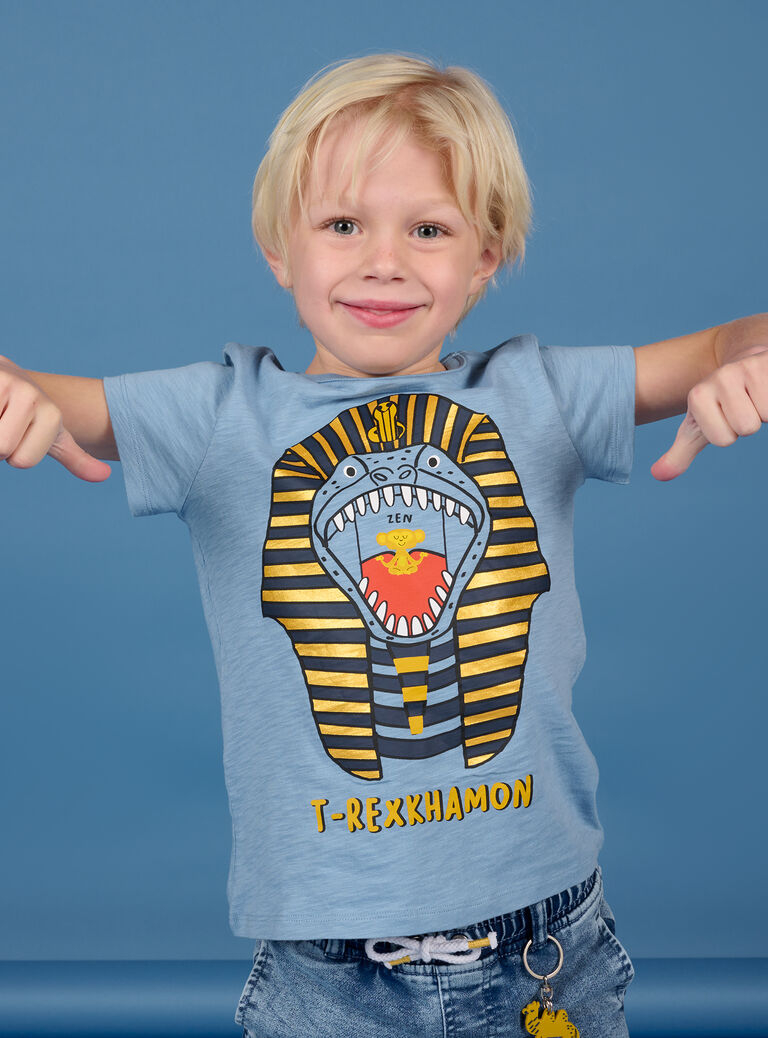 Tee Shirt Manches Courtes Bleu
