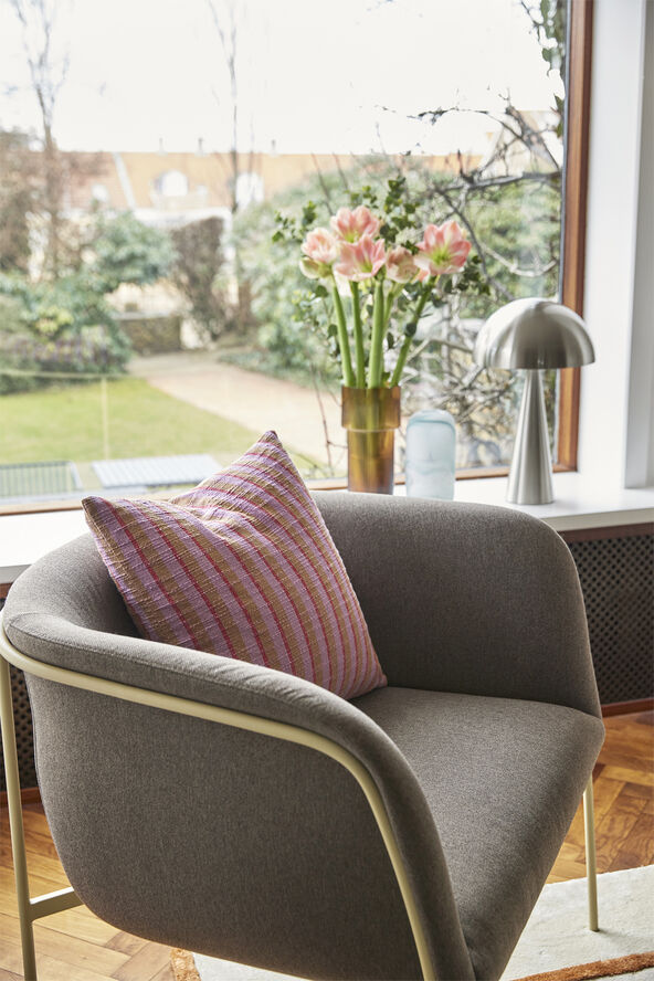 Hübsch Eyrie Lounge Chair Brown Brun/gul
