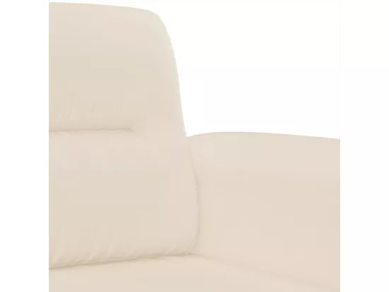 Canapé à 2 places Beige 140 cm Tissu microfibre